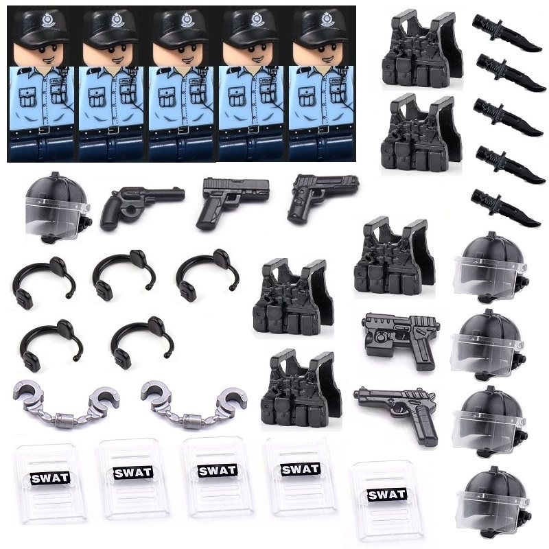 Kids Toys Hong Kong - Figur Aksi Mini Tentara Polisi PTU
