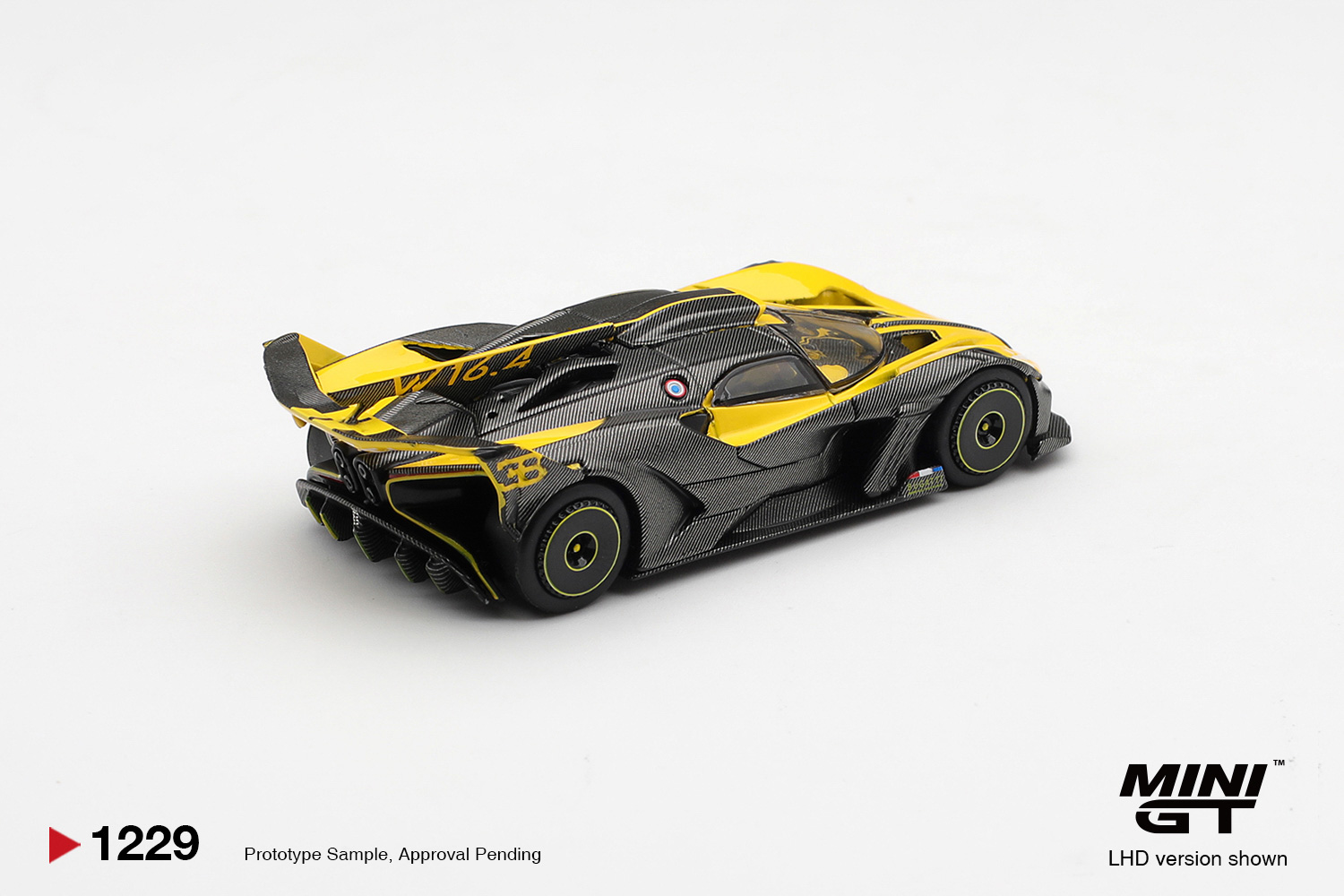 Kids Toys Car - MINIGT 1/64 Bugatti Bolide Kuning MGT01229-CH