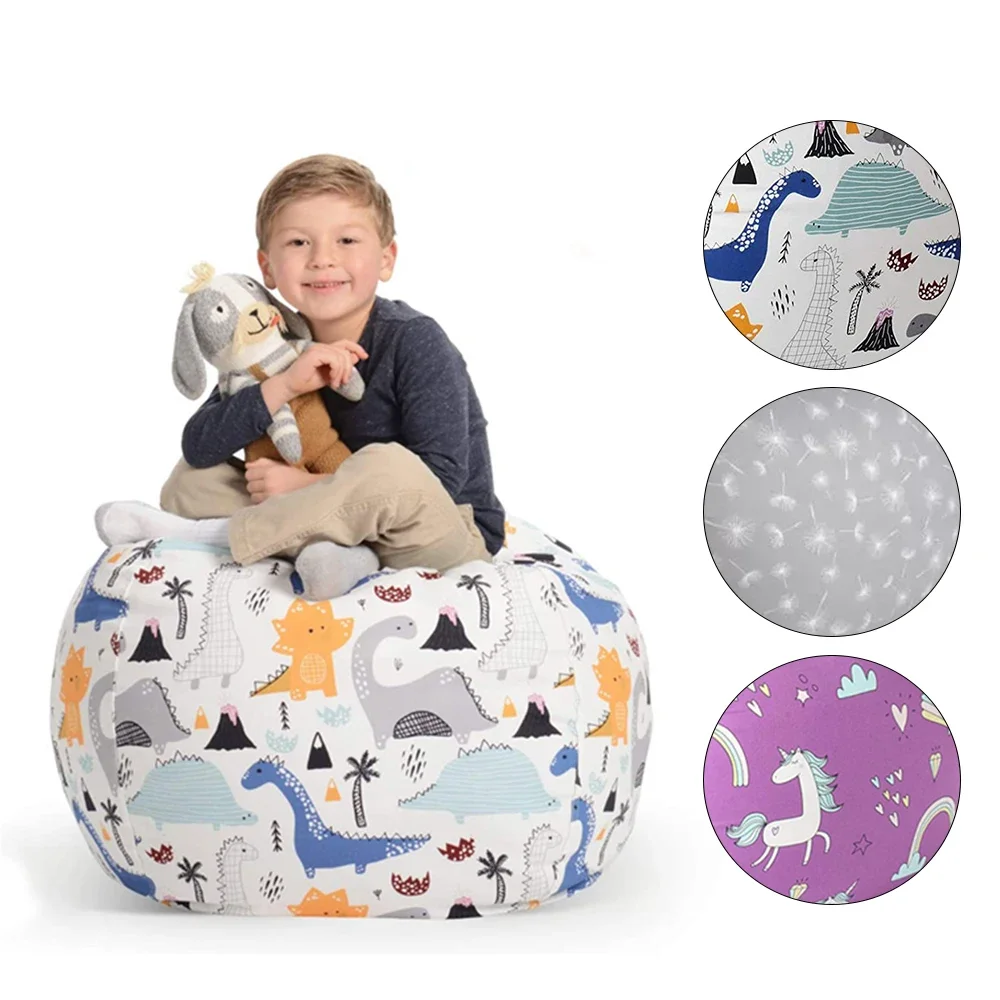 Kids Zip Toys - Kursi Penyimpanan Boneka Hewan Berbahan Kanvas