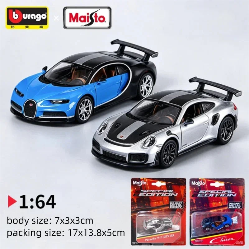 Kids Toys Car - Maisto 1:64 Skala Porsche 911 GT2