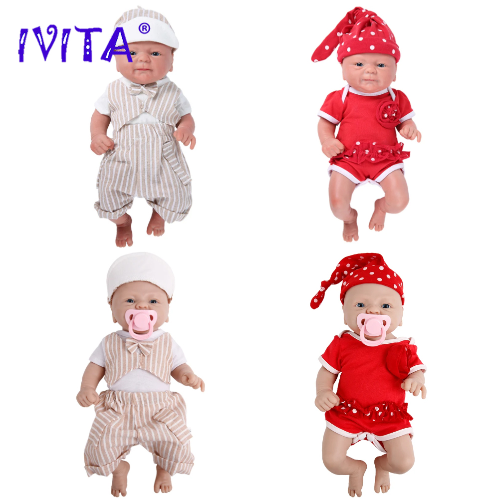 Kids Toys Deals - IVITA 100% Boneka Reborn Silikon Penuh