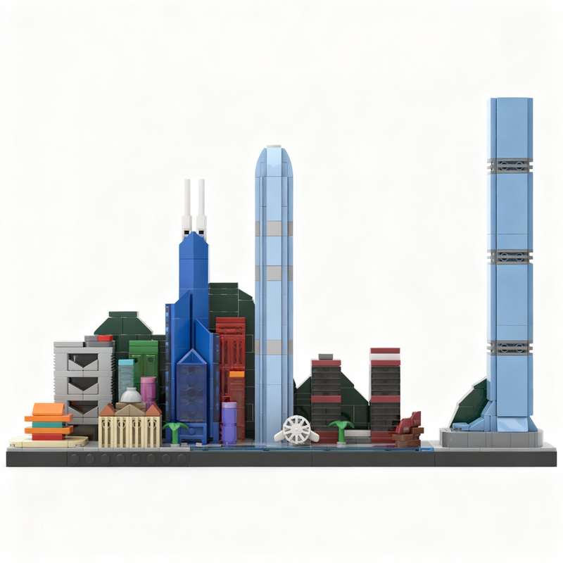 667pcs MOC Hong Kong Skyline A - Kids Toys Hong Kong ulasan dan harga