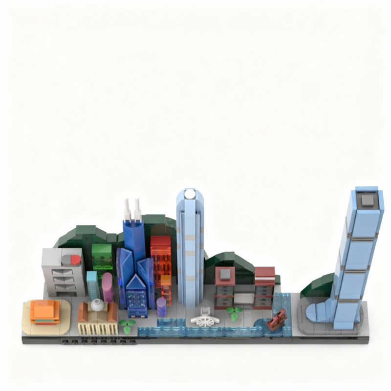 667pcs MOC Hong Kong Skyline A - Kids Toys Hong Kong ulasan dan harga